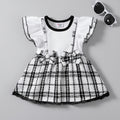 Vestido para Bebé Niña con Volantes y Falda a Cuadros