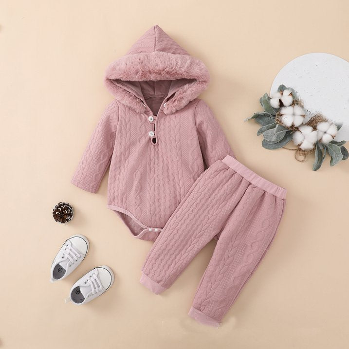 Conjunto Unisex para Bebé con Sudadera y Pantalón – 2 Piezas