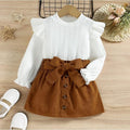 Conjunto de Falda y Suéter Tejido para Niña – 2 Piezas