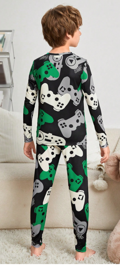 Pijama Gamer para Niño – 2 Piezas Manga Larga