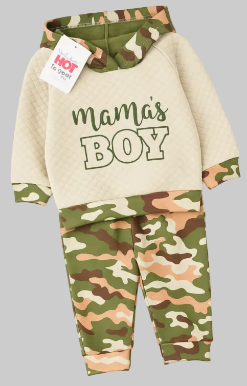Conjunto Camuflado para Bebé con Sudadera y Pantalón – 2 Piezas
