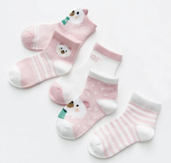 Pack de 5 Pares de Calcetines para Bebé con Diseños de Animalitos