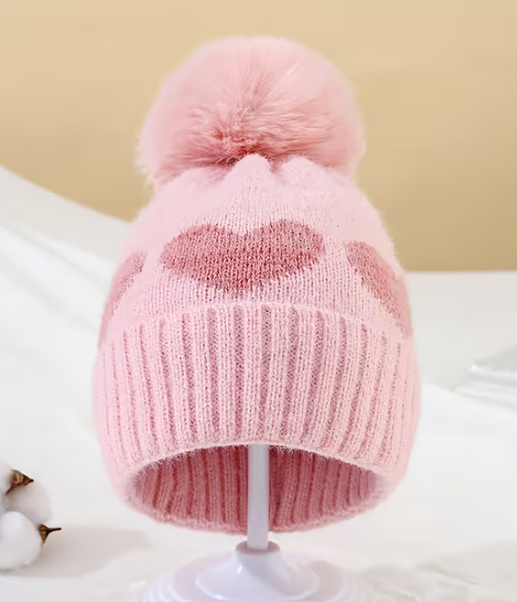 Gorro Tejido para Bebé con Pompon