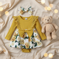 Vestido Floral de Manga Larga para Bebé Niña