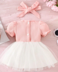 Vestido Princesa para Bebé Niña con Tul  y Diadema – 2 Piezas
