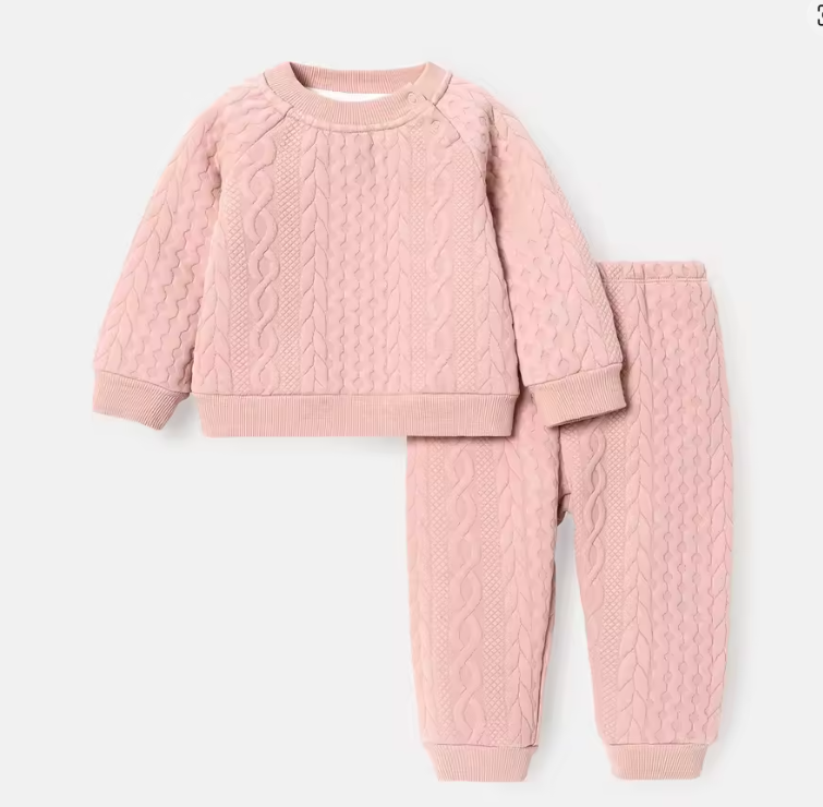 Conjunto Tejido para Bebé de 2 Piezas con Suéter y Pantalón