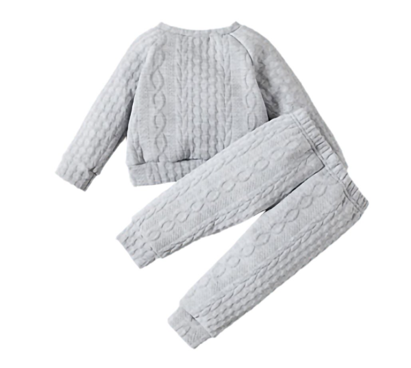 Conjunto Tejido para Bebé de 2 Piezas con Suéter y Pantalón
