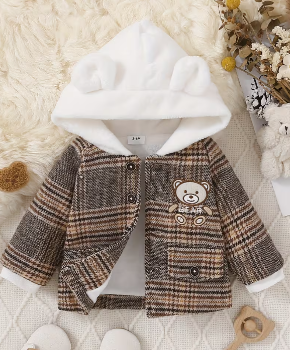 Chaqueta de Peluche con Capucha para Bebé