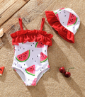 Traje de Baño de Sandía con Sombrero – 2 Piezas