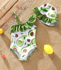Traje de Baño de Aguacate para Niña