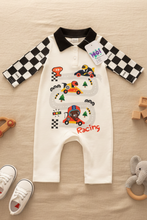 Pijama Entera de Carreras Manga Larga