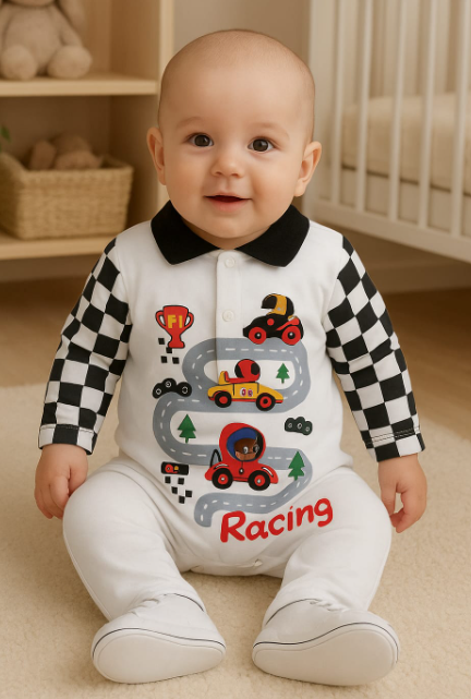 Pijama Entera de Carreras Manga Larga