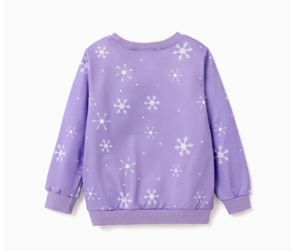 Sudadera Barbie Copos de Nieve Morada