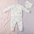 Conjunto de Sudadera, Pantalón y Babero con Estampado de Soles (3 piezas)