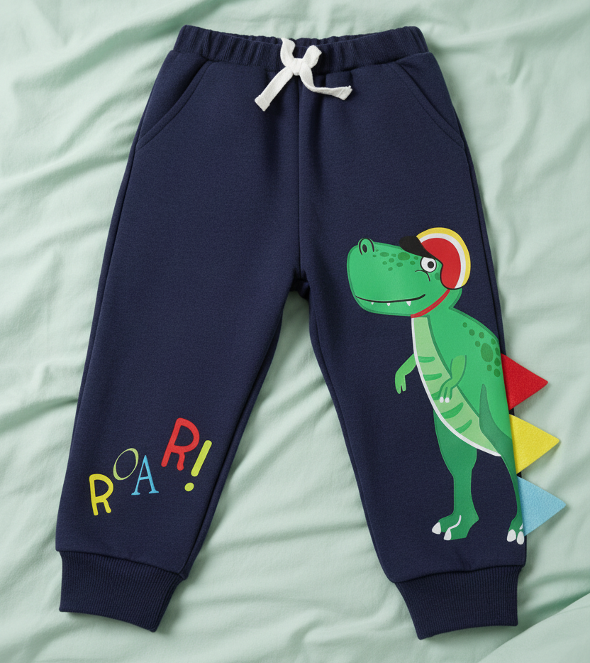 Pantalón Jogger de Dinosaurio con Cresta (1 pieza)