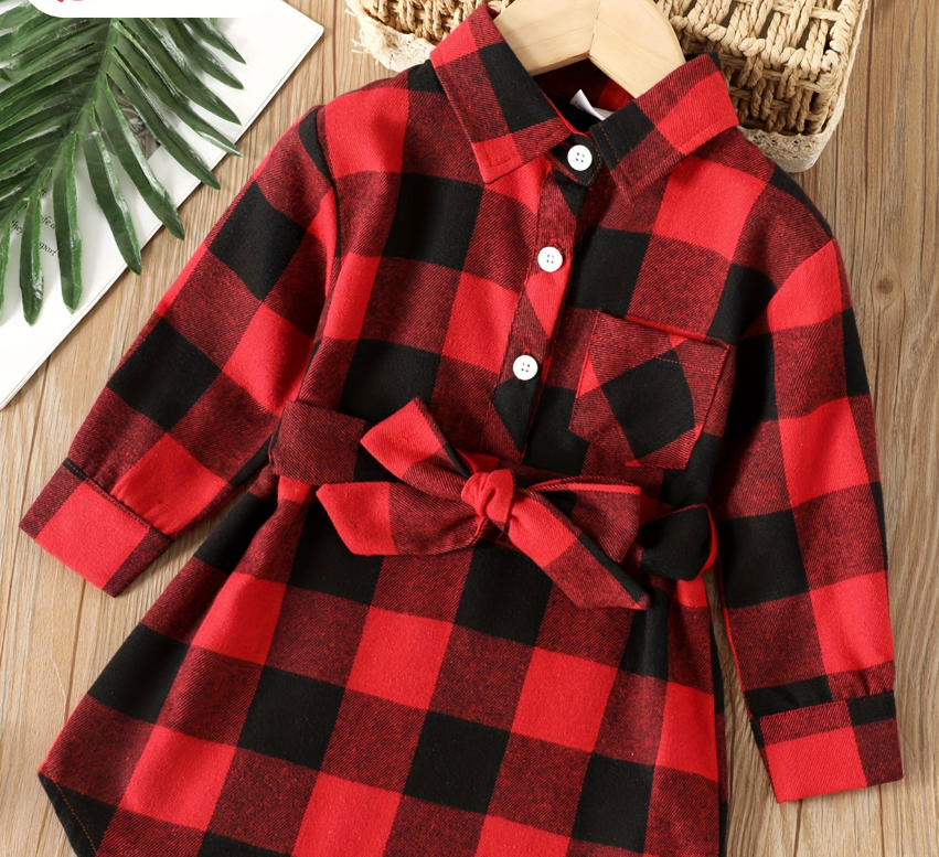 Vestido Camisero a Cuadros Leñador (1 pieza)