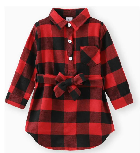 Vestido Camisero a Cuadros Leñador (1 pieza)