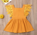 Vestido de Lino con Mangas de Encaje (1 pieza)