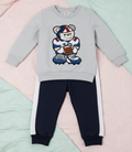 Conjunto Deportivos de Sudadera de Osito Futbolista y Pants (2 piezas)