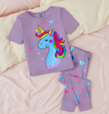 Conjunto / Pijama de Unicornio Mágico en Tono Rosa Pastel (2 piezas)