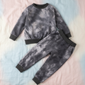 Conjunto Urbano "Tie-Dye" en Tono Gris Oscuro (2 piezas)