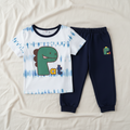 Pijama de Dinosaurio "Pat" en Tono Azul Marino (2 piezas)