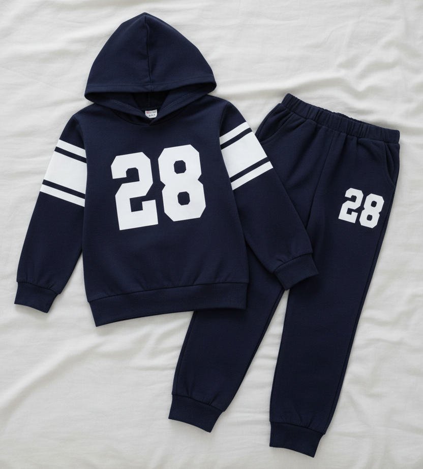 Conjunto Deportivo de Sudadera con Capucha y Pants "28" (2 piezas)