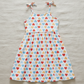 Vestido de Tirantes con Estampado de Corazones Multicolor (1 pieza)