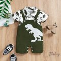Conjunto de Camisa de Dinosaurios y Jumper de Pana (2 piezas)
