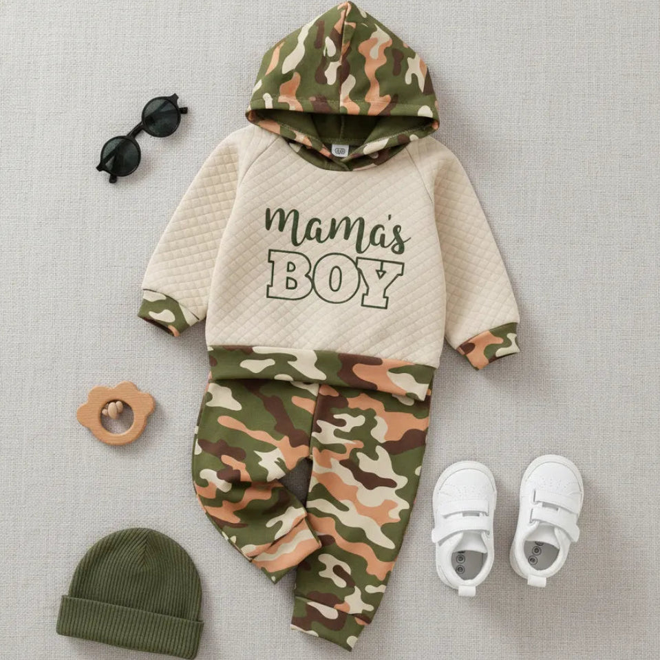 Conjunto Camuflado para Bebé con Sudadera y Pantalón – 2 Piezas
